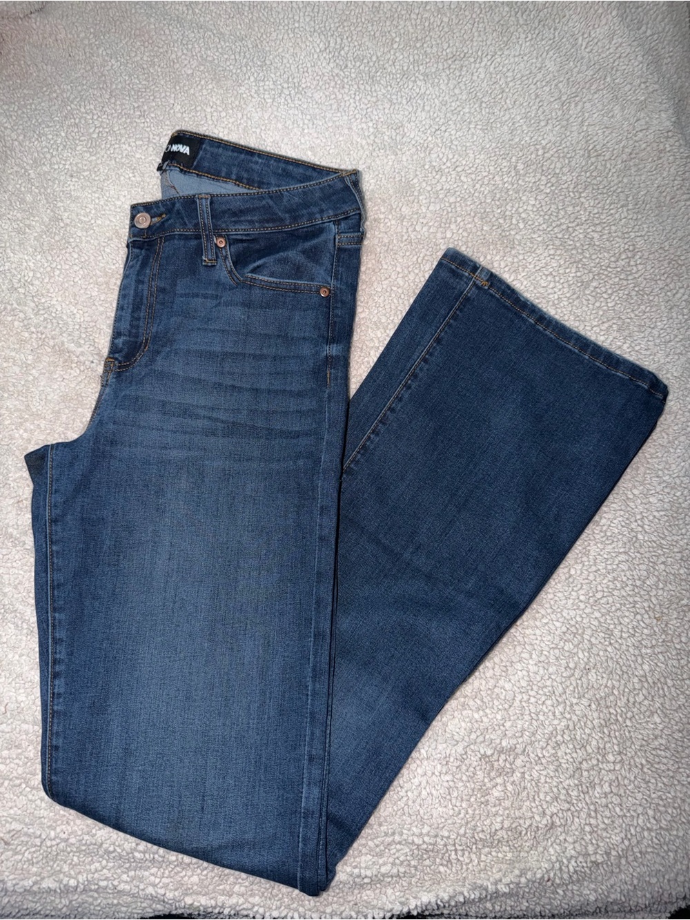 Fashion Nova Dark Blue Straight Leg Jeans